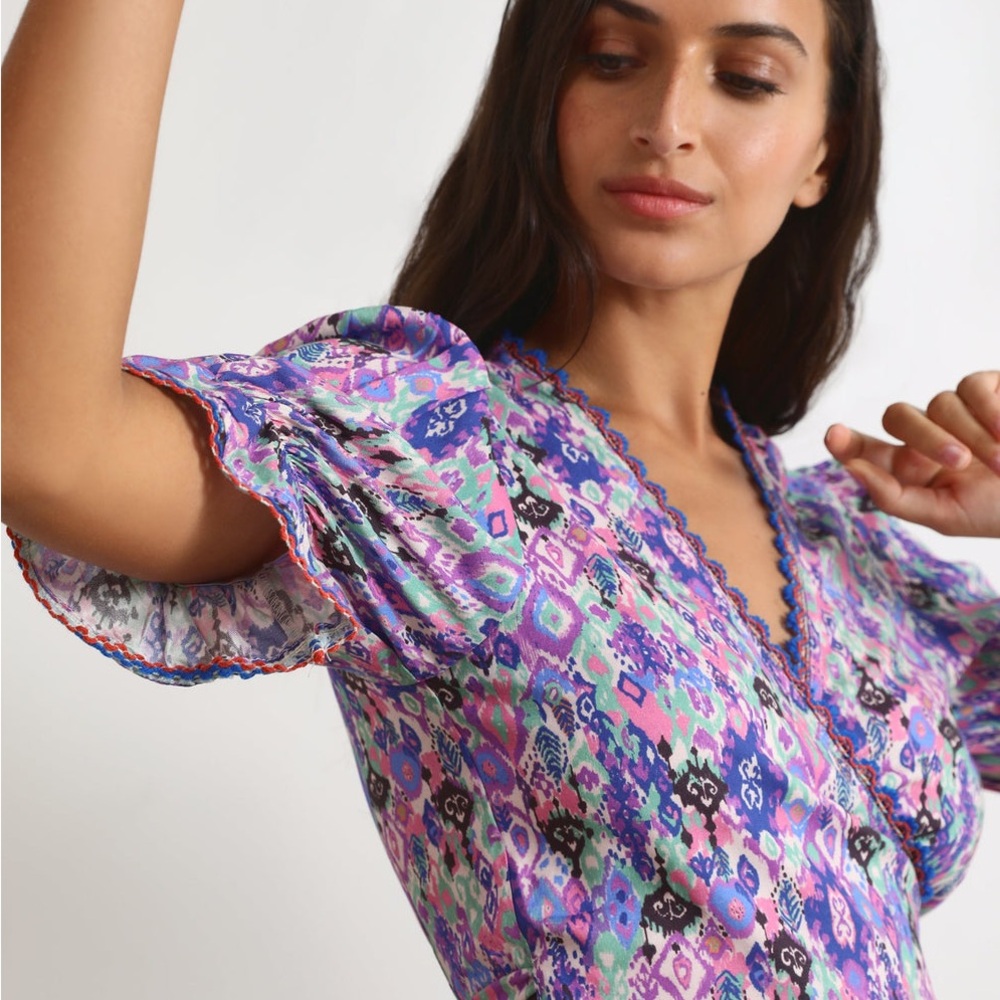 Scalpers Cruzado Print Blouse